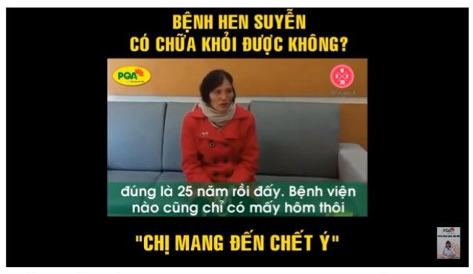 Chia sẻ của Cô Nguyễn Thị Buốt 58 tuổi bị Hen – ở thôn Thanh Bình, xã Lộc Đức, huyện Bảo Lộc, Lâm Đồng